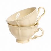 Cream Relief Ceramic Cup, 230 ml - product view 1