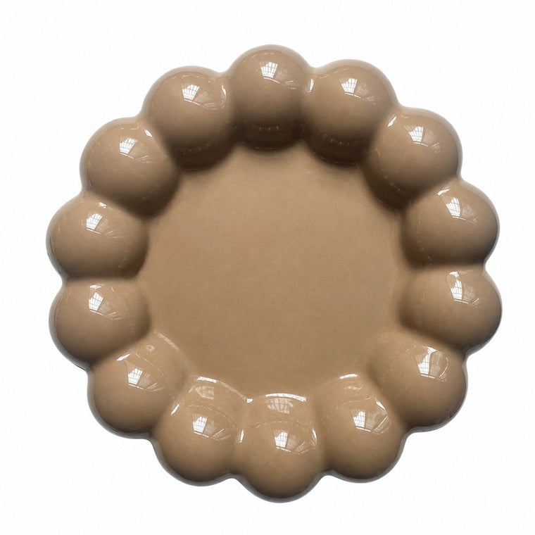 Folded Small Chocolate Brown Plate, Dinnerware - product view 2
