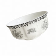 Gray Rose Ceramic Bowl, 3.8 Inch, Underglaze Decorative - product view 2