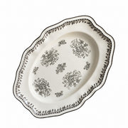Gray Rose 8 Inch Ceramic Plate, Underglaze Decorative Dinnerware - product view 4