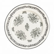 Gray Rose 8 Inch Ceramic Plate, Underglaze Decorative Dinnerware - product view 3
