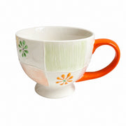 Tricolor Ceramic Breakfast Cup, Underglaze Relief Decorative Mug - product view 1