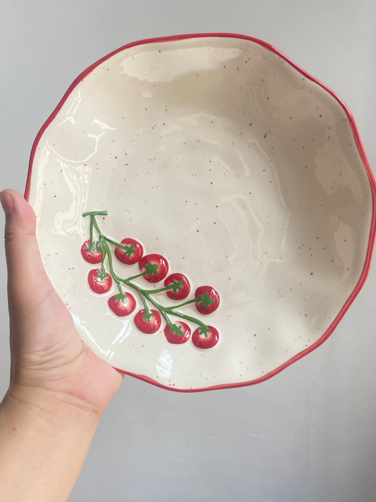 Cherry Tomato Hand-Painted Ceramic Tableware Collection - detail 2