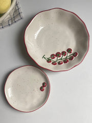 Cherry Tomato Hand-Painted Ceramic Tableware Collection - detail 3