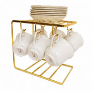 Gold Rimmed White Porcelain Tableware Collection - product view 1