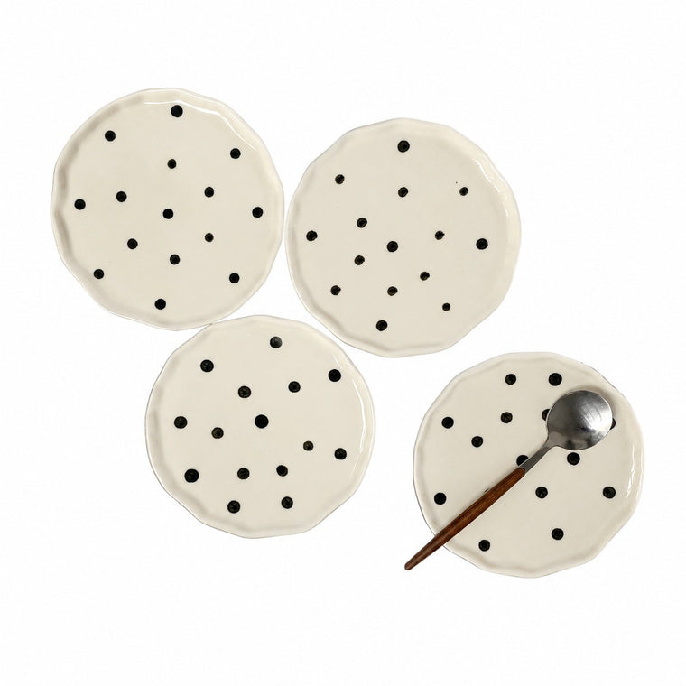 Small Dot Dessert Dish, 13 x 0.6 cm - product view 1