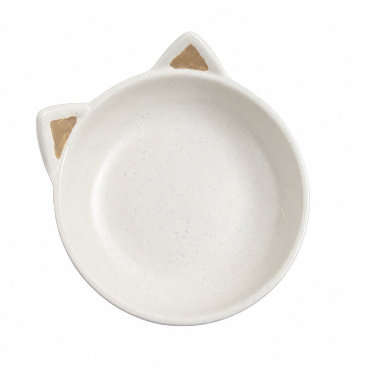 Cat Ear White Small Dish 13 x 4 cm, Underglaze Decorative Plate - product view 1