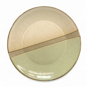 Vintage Two-Tone Blue and Pink Plate, Retro Ceramic Dinnerware - product view 2