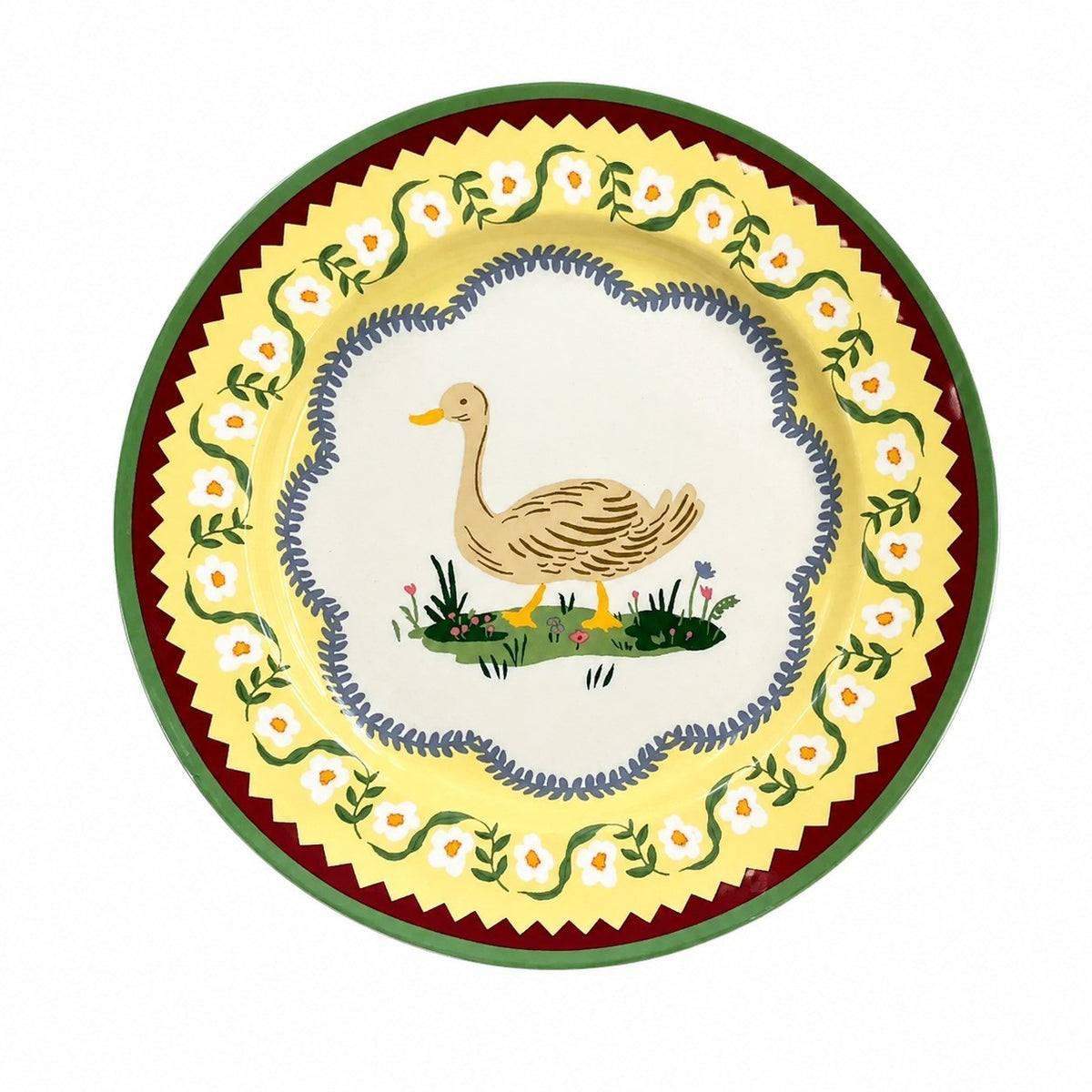 Ceramic Plate Set of 4 with Gold-Tone Stand, RP Design - product view 4