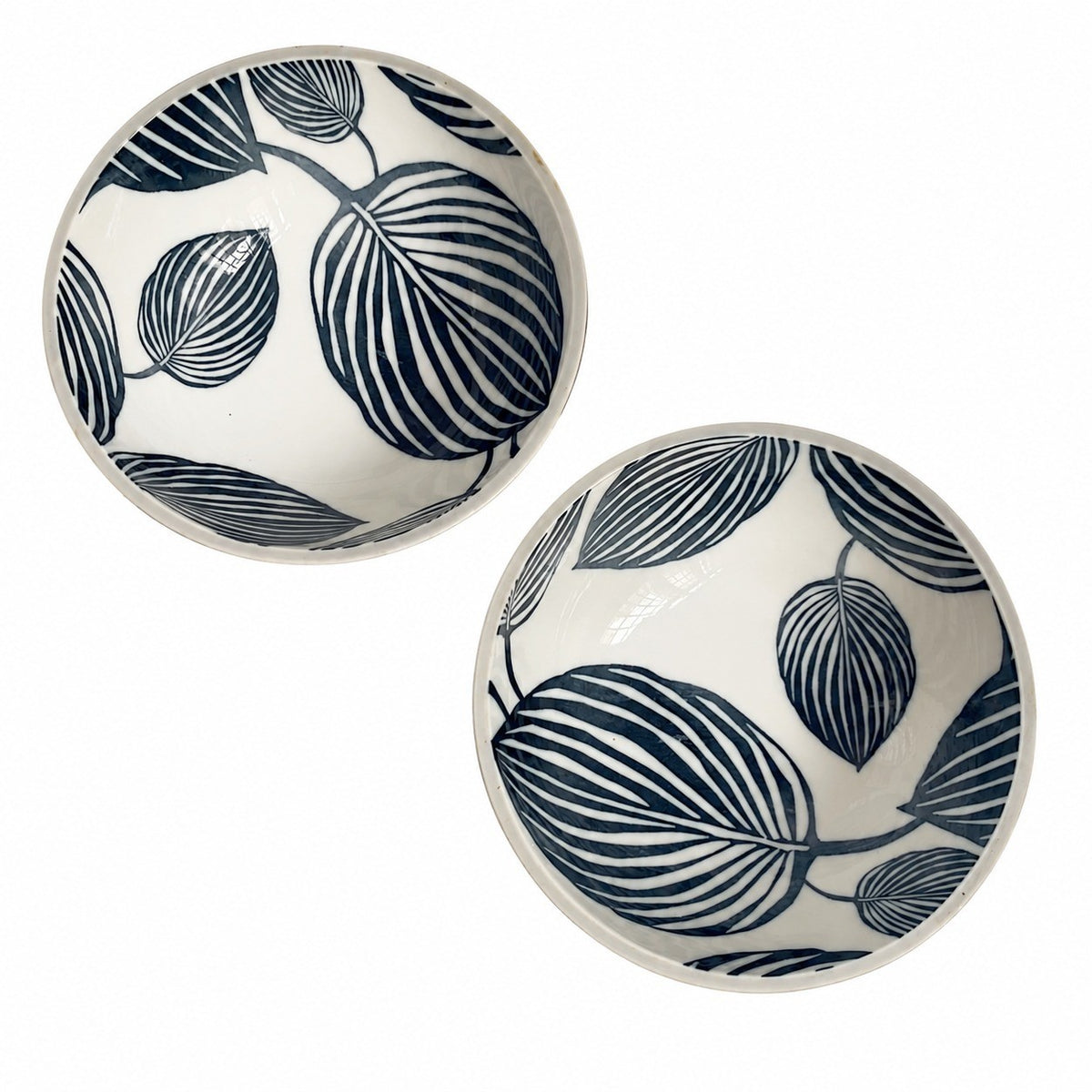 Gray Leaf Bowl, 6 Inch, Underglaze Decoration - product view 2