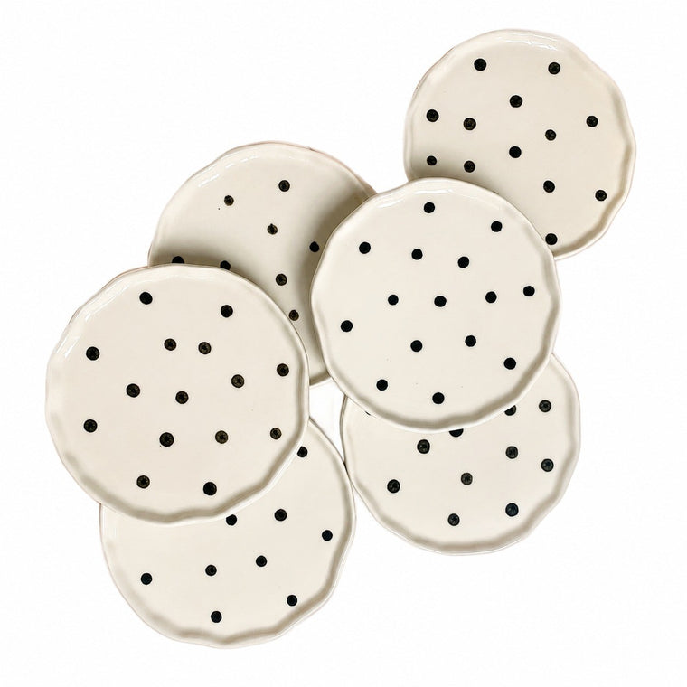 Small Dot Dessert Dish, 13 x 0.6 cm - product view 2