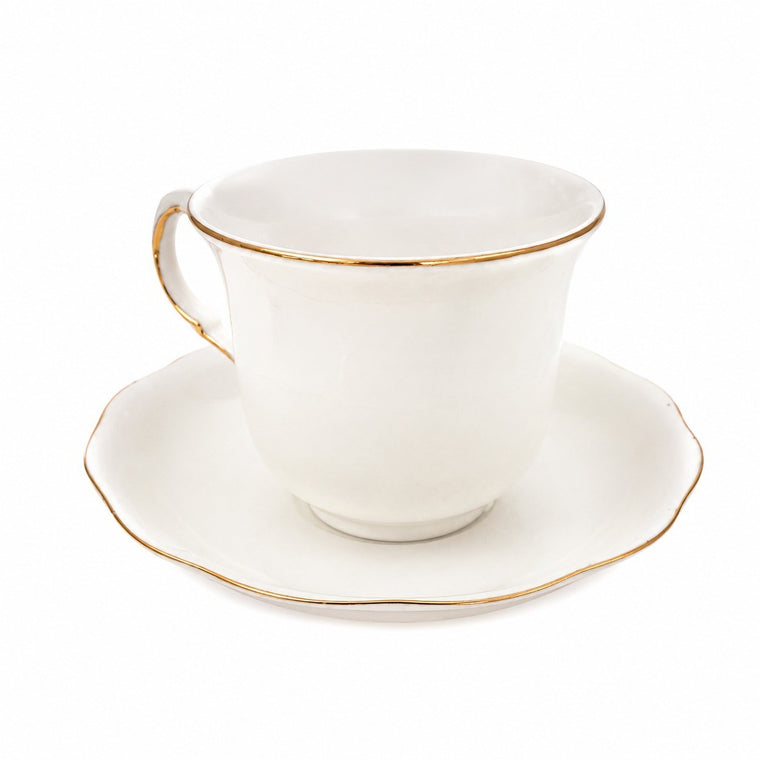 Gold Rimmed White Porcelain Tableware Collection - product view 2