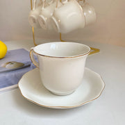 Gold Rimmed White Porcelain Tableware Collection - detail 1