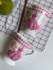 Lavender Footed Cup, 300 ml, Elegant Stemmed Mug - detail 3