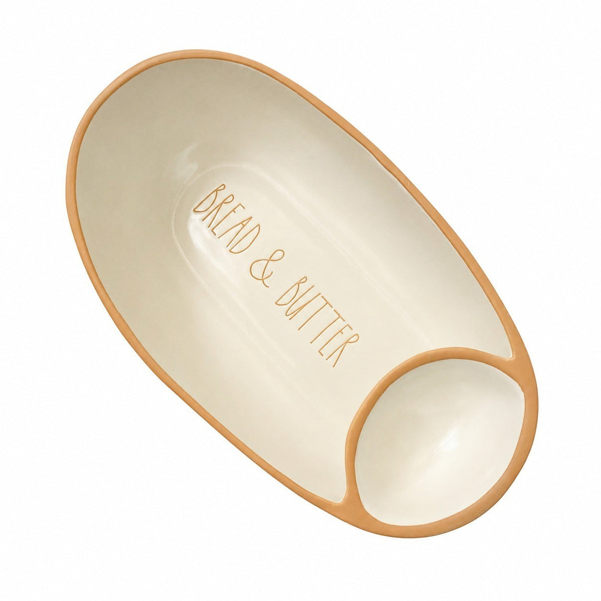 Ceramic Fruit Bowl, Lettered Oval, 30 x 16 x 9 cm, Decorative Serving Bowl - product view 1