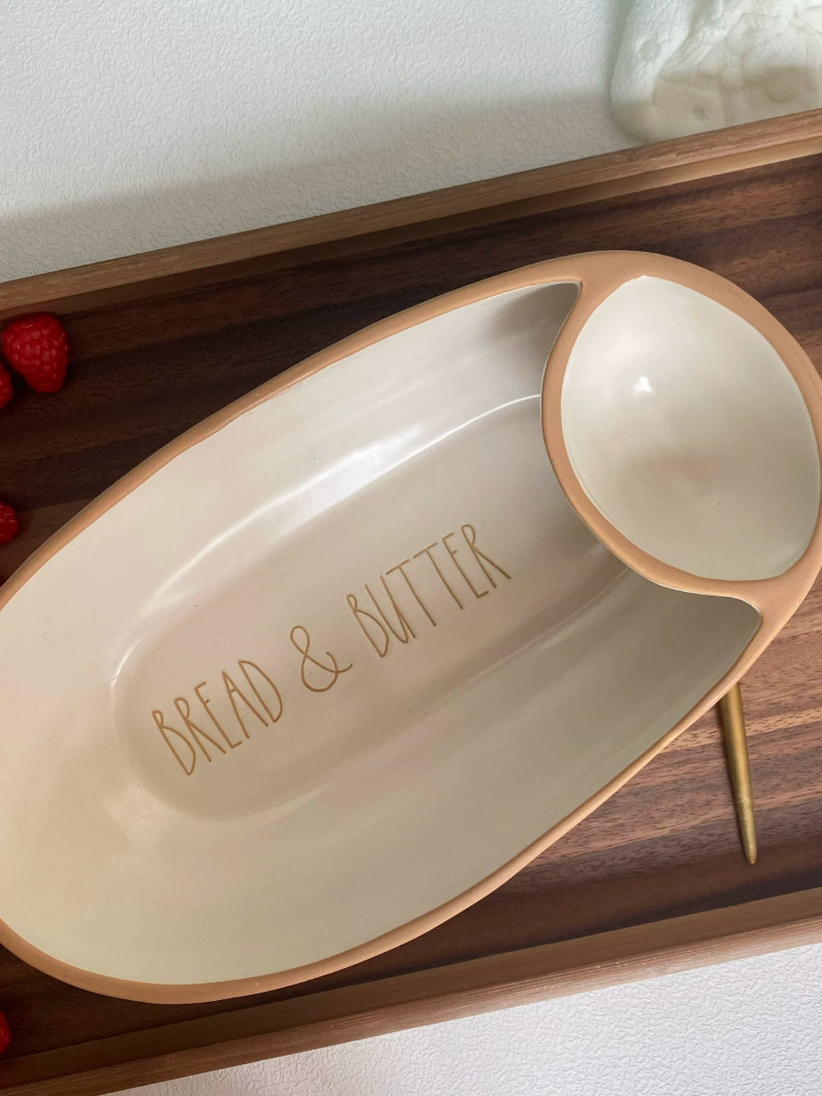 Ceramic Fruit Bowl, Lettered Oval, 30 x 16 x 9 cm, Decorative Serving Bowl - detail 2