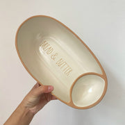 Ceramic Fruit Bowl, Lettered Oval, 30 x 16 x 9 cm, Decorative Serving Bowl - detail 1