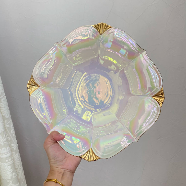 Ceramic Fruit Platter, Large, 30 x 7 cm, Candlelight Glaze, Serving Dish - detail 1