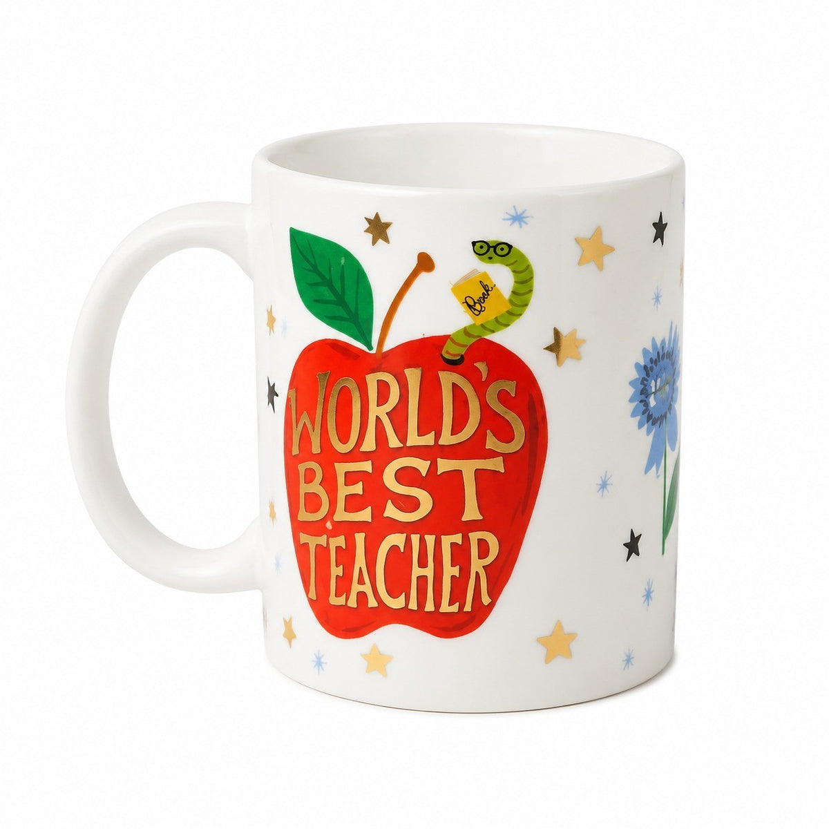 Bone China Cup with Gold Handle, Allover Floral, 500ml - product view 3