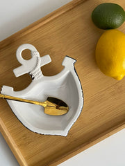 Ceramic Dish 7 Inch Anchor Design, 18.5 x 15.5 x 3.5 cm, Decorative Plate - detail 2