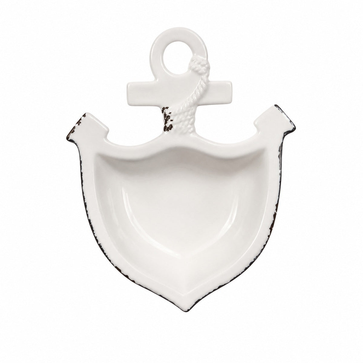 Ceramic Dish 7 Inch Anchor Design, 18.5 x 15.5 x 3.5 cm, Decorative Plate - product view 1