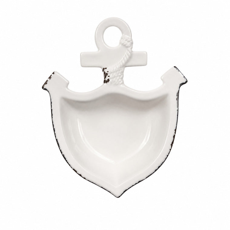 Ceramic Dish 7 Inch Anchor Design, 18.5 x 15.5 x 3.5 cm, Decorative Plate - product view 1
