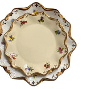 Ceramic Plate 8 Inch, White Tiny Floral, 20 x 2 cm, Dinnerware - product view 1
