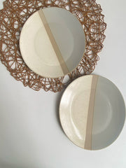 Japanese Style Two-Tone Ceramic Plate, 8.5 Inch, Dinnerware - detail 3