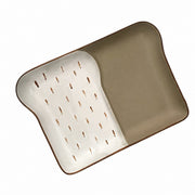 Large Ceramic Compartment Plate, 23 x 16 x 3 cm, Toast Tray - product view 1