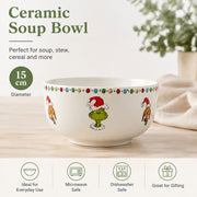 Ceramic Soup Bowl, 15 cm, Elegant Tableware - detail 1