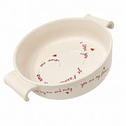 Large Ceramic Soup Bowl, Heart Double-Handled, 27 x 22.2 x 6.5 cm - product view 1