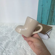 Ceramic Cup, Cream Boot Design, Coffee Mug, Tea Cup - detail 1