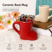 Ceramic Cup, Cream Boot Design, Coffee Mug, Tea Cup - detail 2