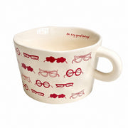 Ceramic Cup, Floral Fish Design, Coffee Mug - product view 4