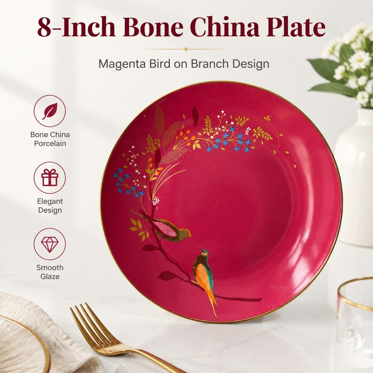 Bone China Plate 10.5 in, Decorative Dinnerware - detail 1