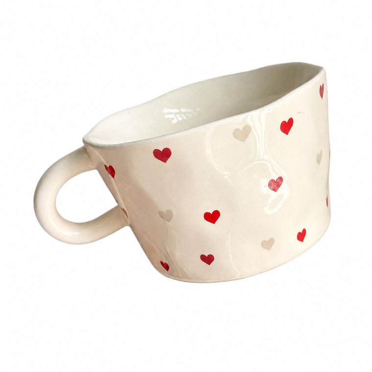 Ceramic Cup, Floral Fish Design, Coffee Mug - product view 2