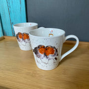 Bone China Cup 200 ml, Red Cardinal Design, Fine Porcelain Tea Coffee Mug - detail 2