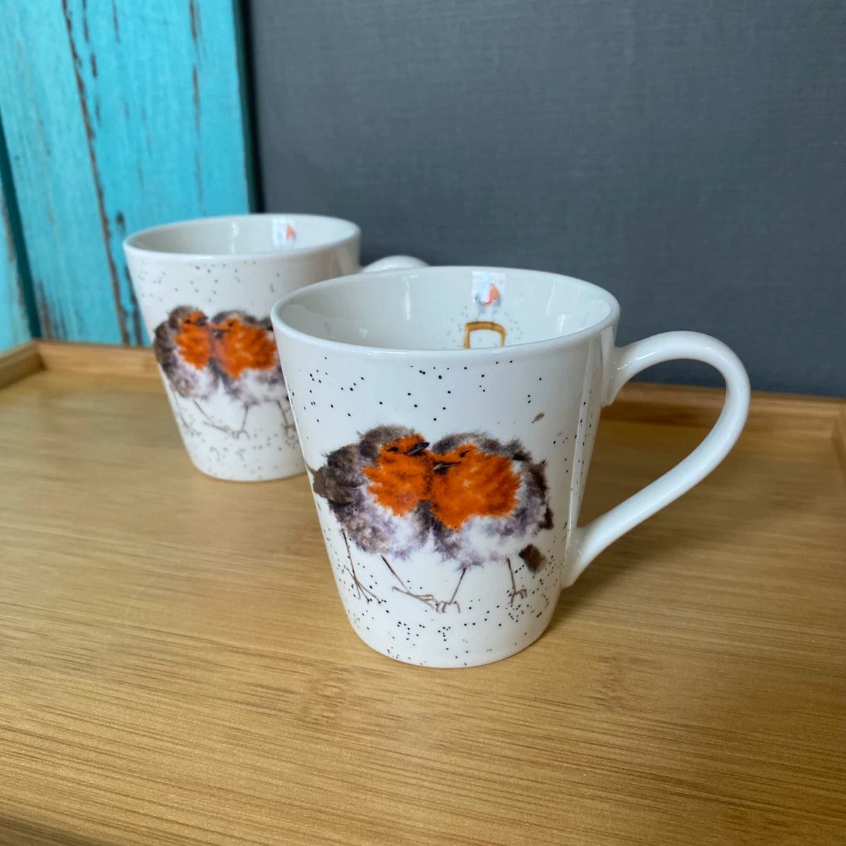 Bone China Cup 200 ml, Red Cardinal Design, Fine Porcelain Tea Coffee Mug - detail 2