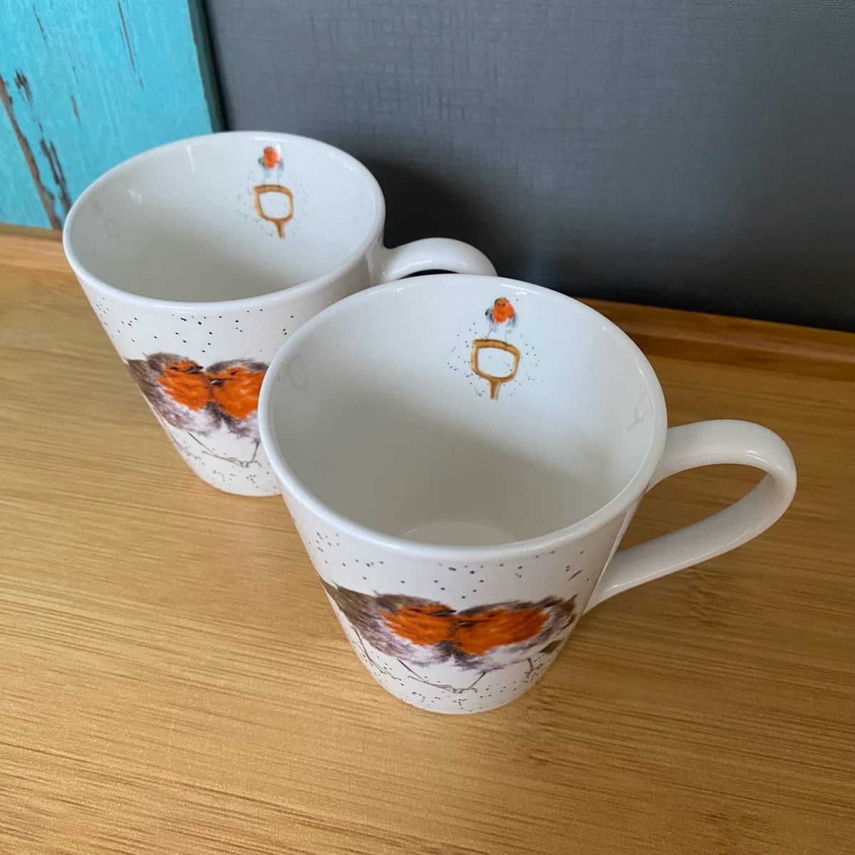 Bone China Cup 200 ml, Red Cardinal Design, Fine Porcelain Tea Coffee Mug - detail 3