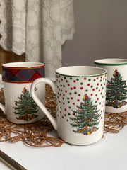 Ceramic Cup 220 ml, Green Peony Design, Tea Coffee Mug - detail 2