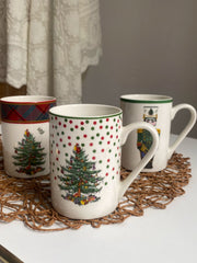 Ceramic Cup 220 ml, Green Peony Design, Tea Coffee Mug - detail 3