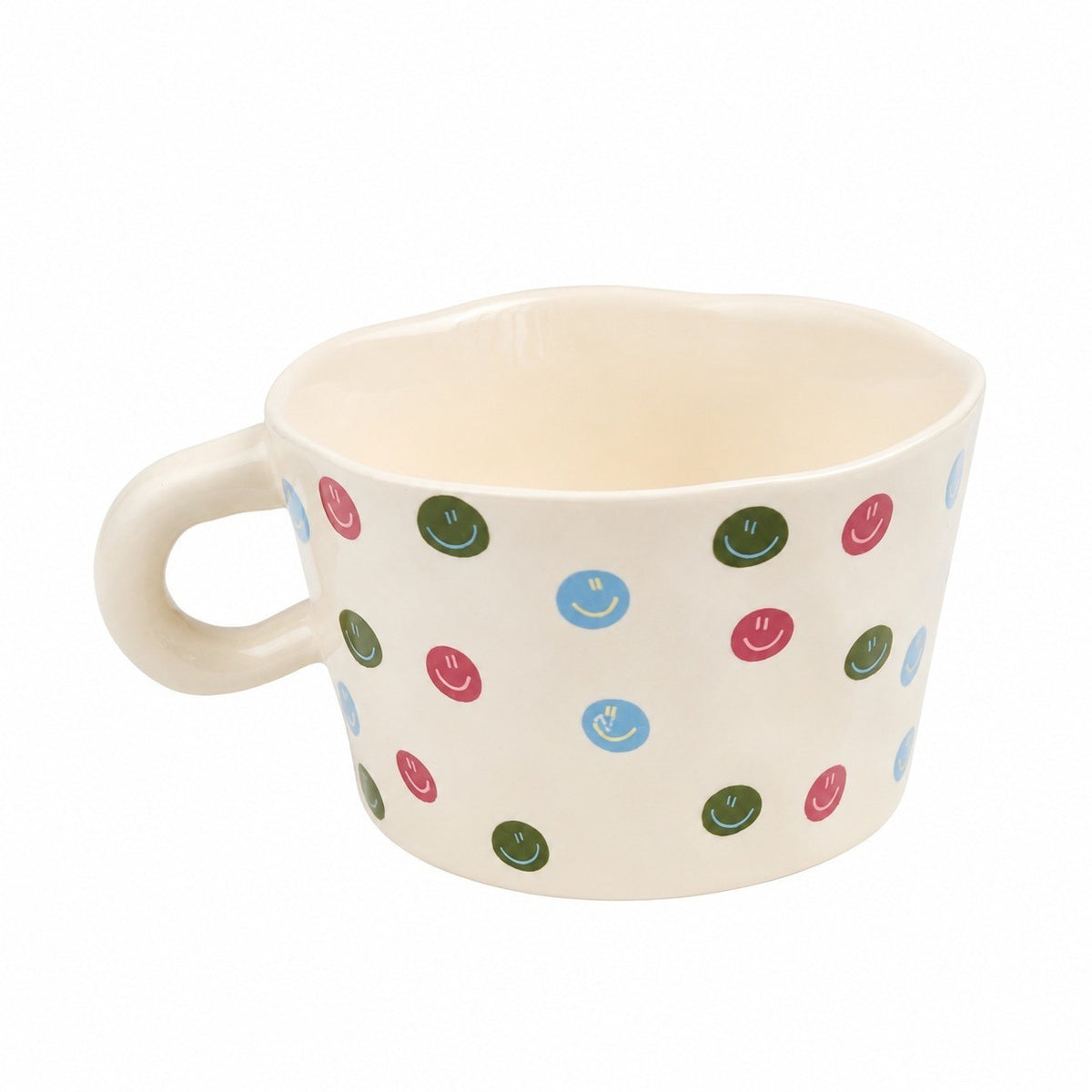 Ceramic Cup, Floral Fish Design, Coffee Mug - product view 3