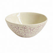 Ceramic Bowl, 5.5 Inch, Purple Pattern, Single Serving - product view 1