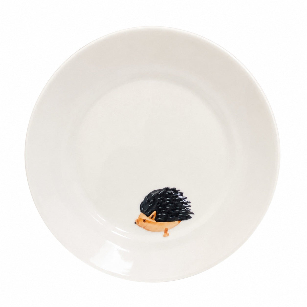 Little Hedgehog Ceramic Plate, Underglaze Decorative Dinnerware - product view 5