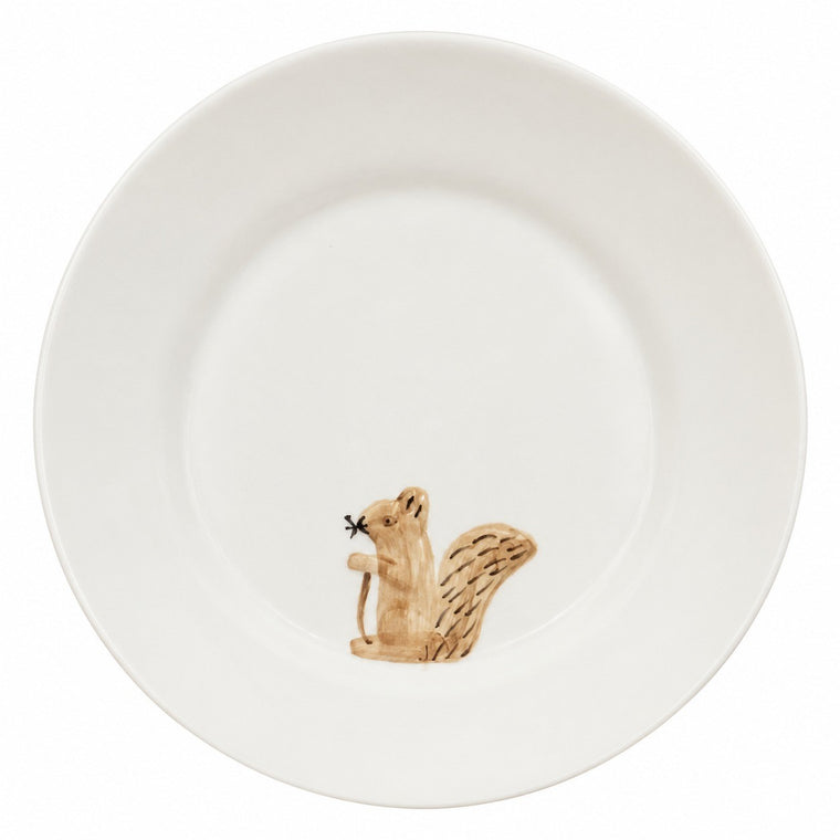 Little Hedgehog Ceramic Plate, Underglaze Decorative Dinnerware - product view 1