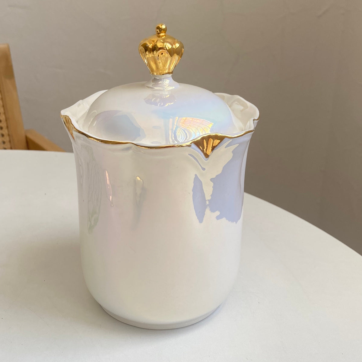 Ceramic Storage Jar 800ml, Pearlescent Glaze, Airtight Kitchen Container - detail 1