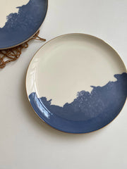 Ceramic Plate 20cm Ink-Blue Coast Gold Rim, Dinnerware - detail 2
