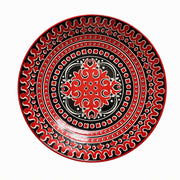 Ceramic Deep Plate Red, 23 x 5.5 cm, Underglaze, Dinnerware - product view 1