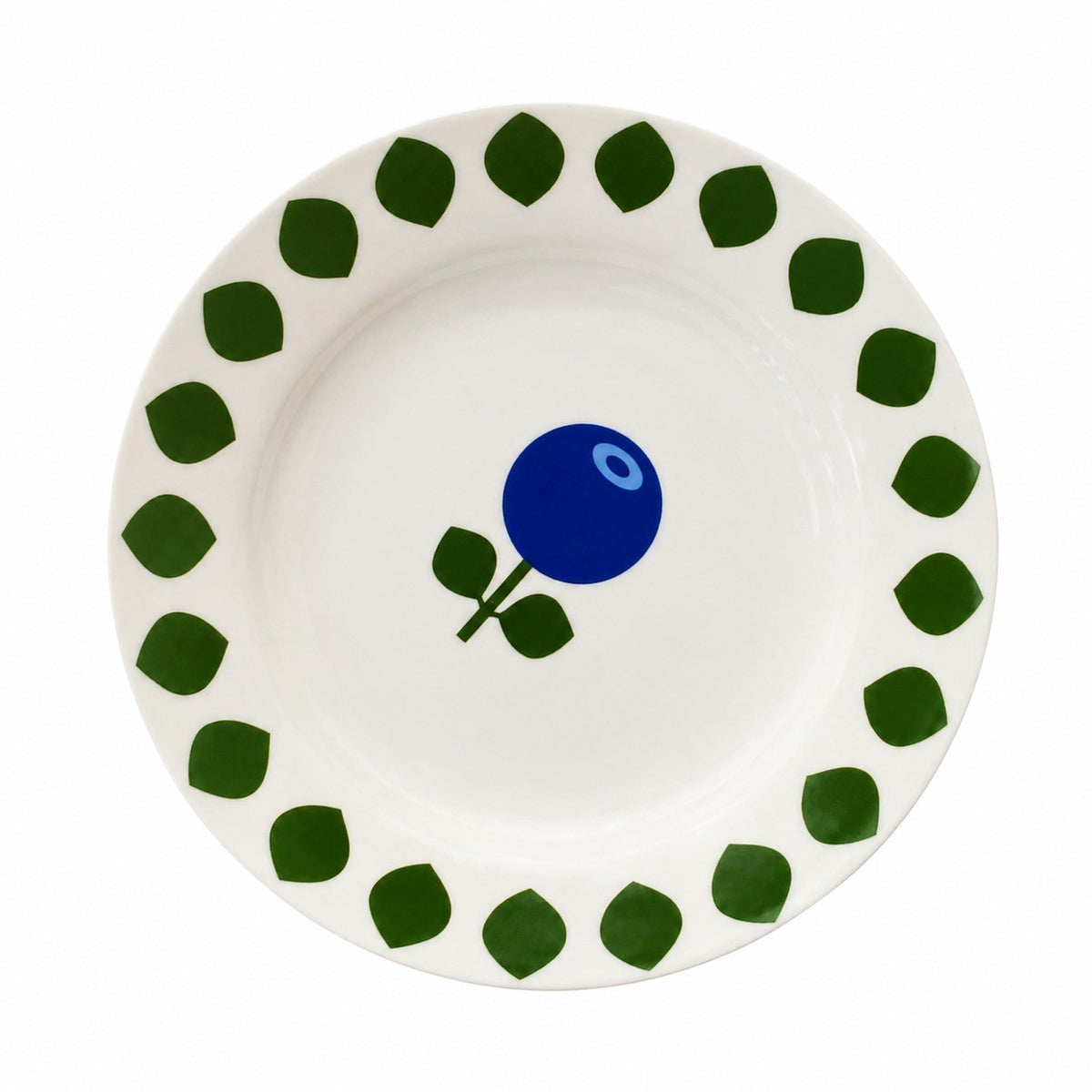 Ceramic Deep Plate 8 Inch Blueberry Design, 20 x 3 cm, Dinnerware - product view 6