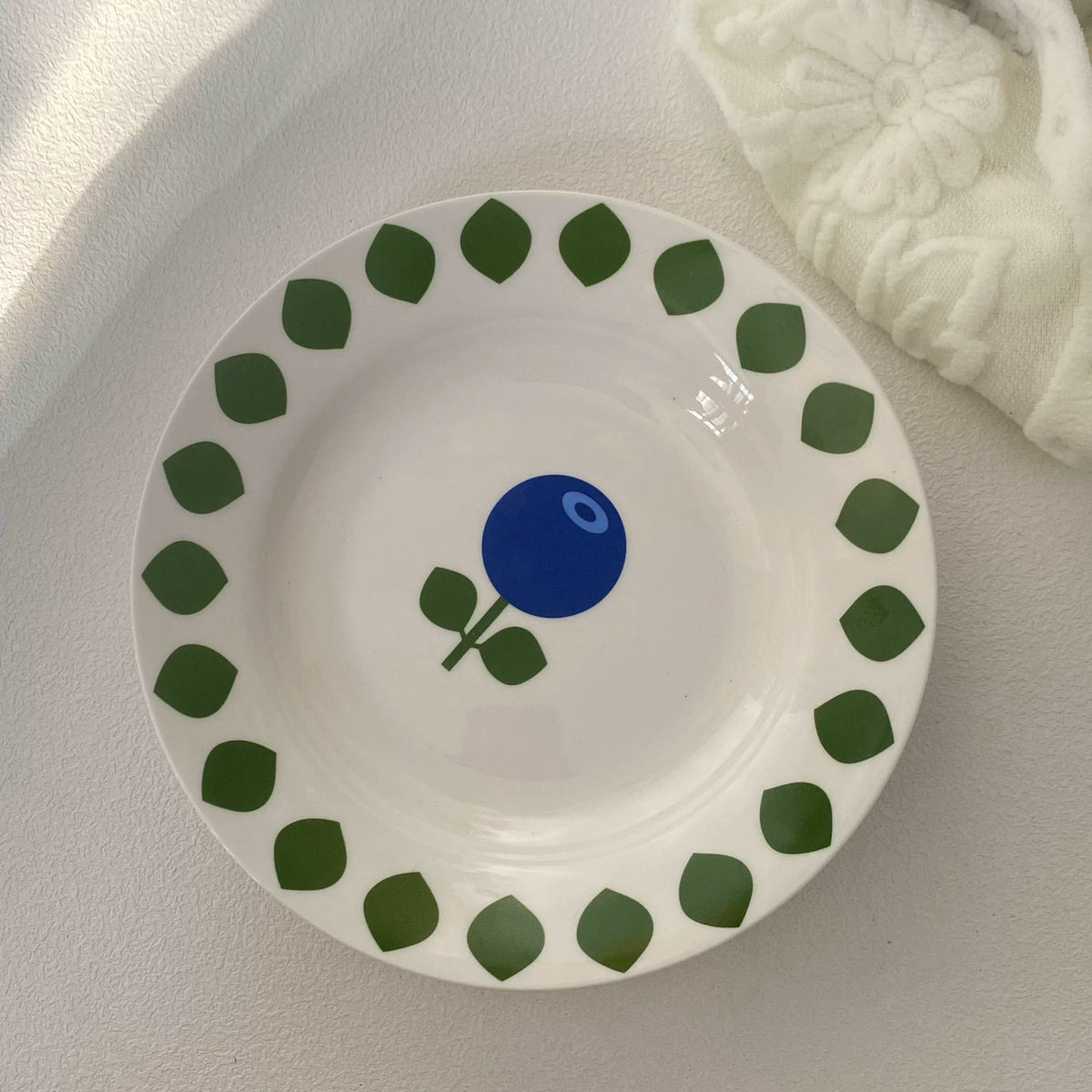 Ceramic Deep Plate 8 Inch Blueberry Design, 20 x 3 cm, Dinnerware - detail 1